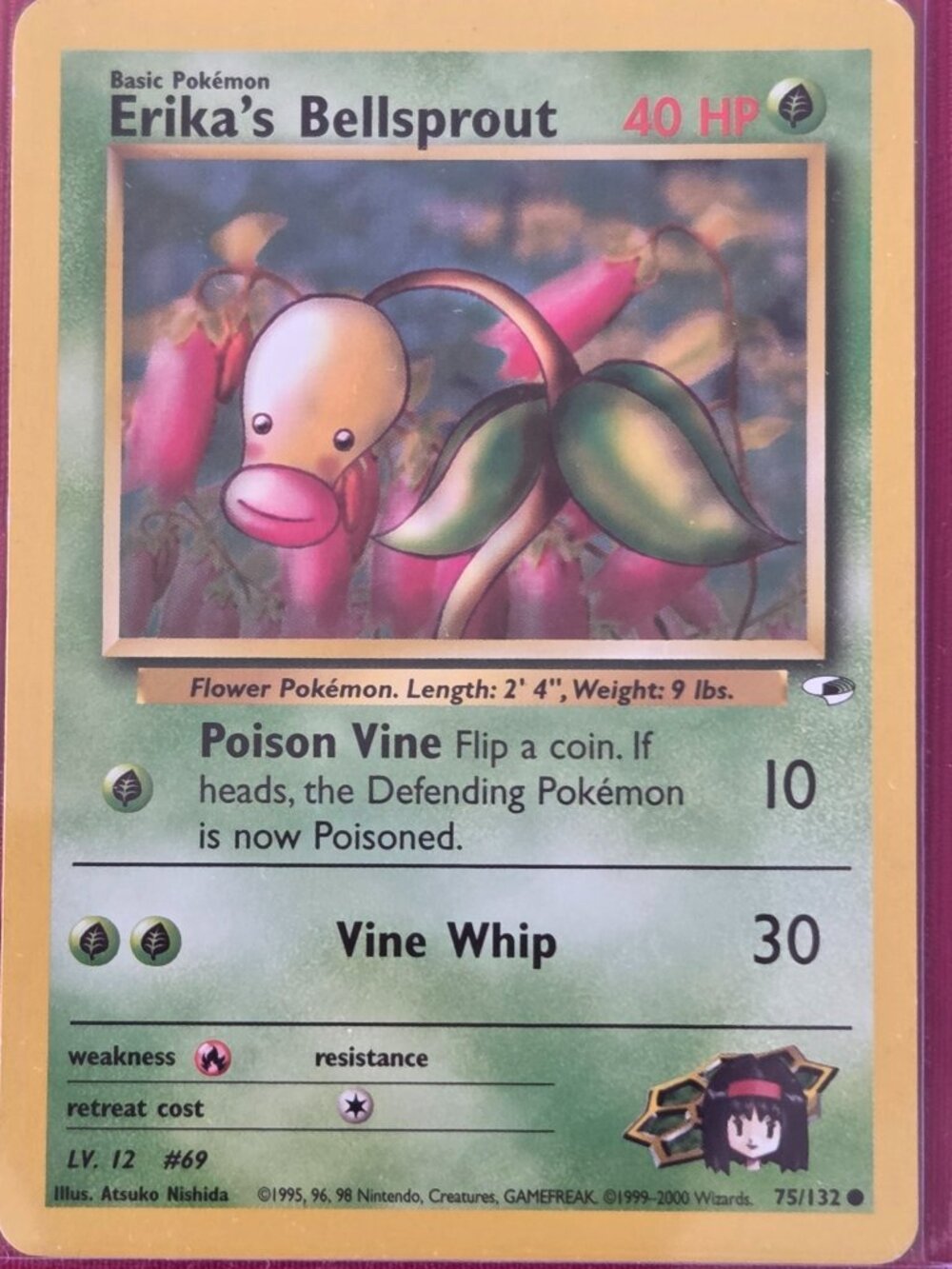 2000, POKEMON, ERIKA'S BELLSPROUT CARD!!!